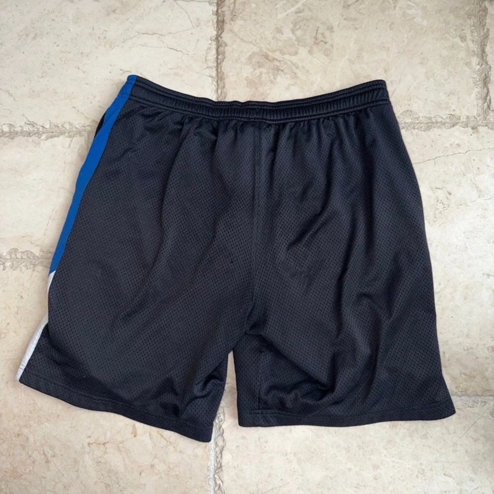 Nike Men’s Black Athletic Shorts with Blue & White Accents - Picture 2 of 5